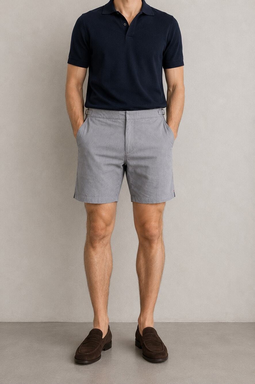 Orlebar Brown Tailored Cotton Shorts Gray